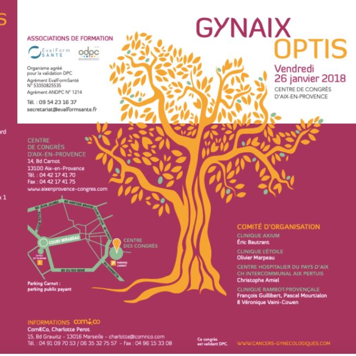 Congrès GynAixOptis le 26 janvier 2018 au Centre des congrès d'Aix avec les Dr Bautrant et Amiel